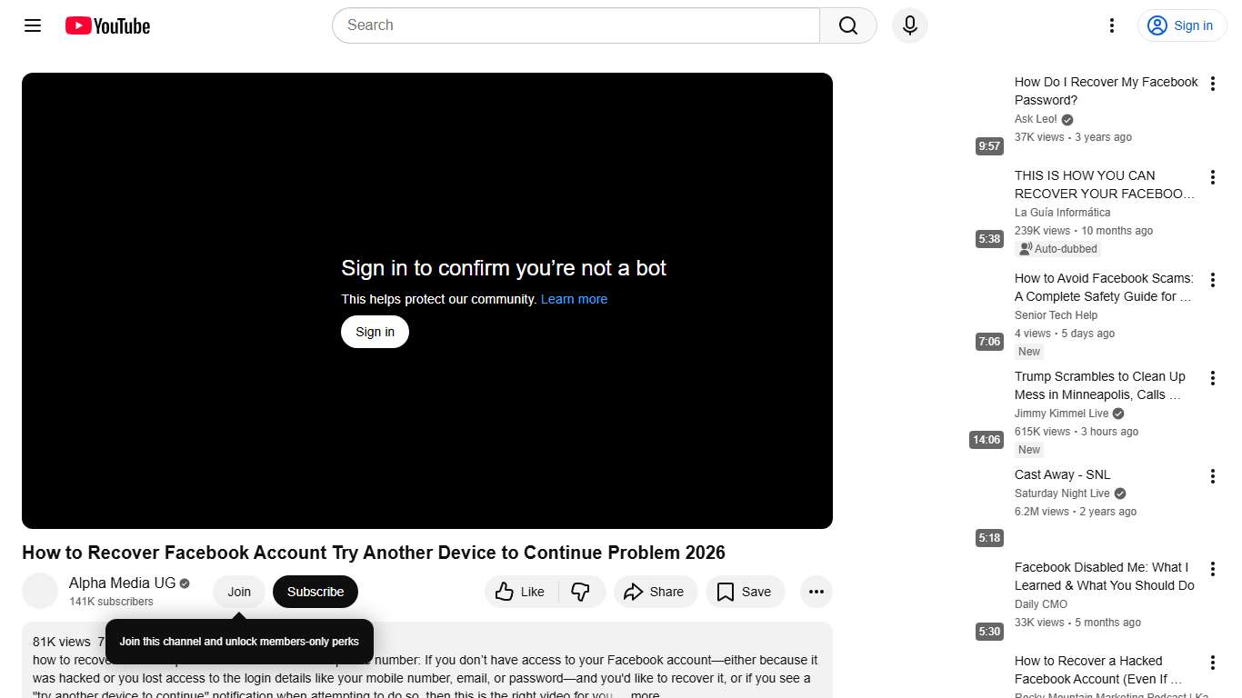 How to Recover Facebook Account Try Another Device to Continue Problem 2026 - YouTube